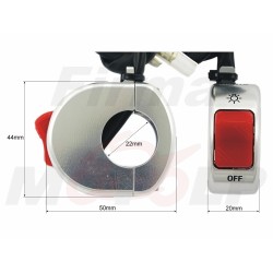 WŁĄCZNIK PRZEŁĄCZNIK WYŁĄCZNIK LAMP LIGHTBARÓW NA KIEROWNICĘ 22MM 7/8 CALA