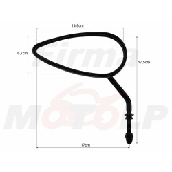 LUSTRA LUSTERKA METALOWE CZARNY POŁYSK 8MM HARLEY DAVIDSON HD H-D