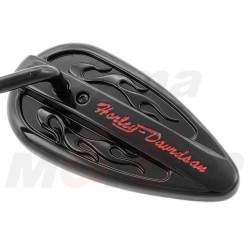 LUSTRA LUSTERKA METALOWE CZARNY POŁYSK 8MM HARLEY DAVIDSON HD H-D