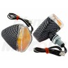 MIGACZE KIERUNKOWSKAZY KIERUNKI CARBON 12V 21W ŚRUBA M10 HOMOLOGACJA E11