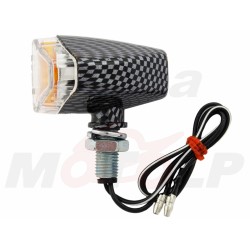 MIGACZE KIERUNKOWSKAZY KIERUNKI CARBON 12V 21W ŚRUBA M10 HOMOLOGACJA E11