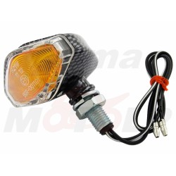 MIGACZE KIERUNKOWSKAZY KIERUNKI CARBON 12V 21W ŚRUBA M10 HOMOLOGACJA E11