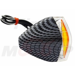 MIGACZE KIERUNKOWSKAZY KIERUNKI CARBON 12V 21W ŚRUBA M10 HOMOLOGACJA E11