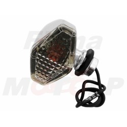 BIAŁE MIGACZE KIERUNKOWSKAZY KIERUNKI CHROM METAL ŻARÓWKA 12V 23W ŚRUBA 8MM