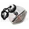 BIAŁE MIGACZE KIERUNKOWSKAZY KIERUNKI CHROM METAL ŻARÓWKA 12V 23W ŚRUBA 8MM