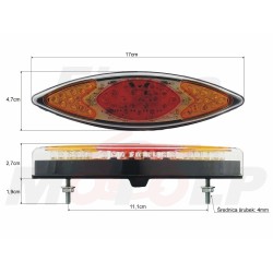 TYLNA LAMPA TYŁ LED LEDOWA 12V KOCIE OKO STOP + KIERUNKOWSKAZY