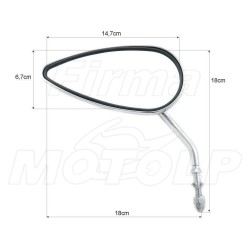 LUSTRA LUSTERKA CHROM METAL HARLEY DAVIDSON HD H-D 8MM M8 - WADA / PROMOCJA CENOWA