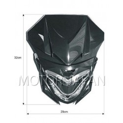 TUNING OWIEWKA MOTOCYKLOWA CZARNA HALOGENY DIODY