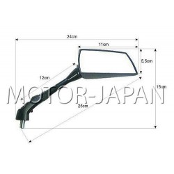LUSTRA LUSTERKA UNIWERSALNE SFERYCZNE CZARNE - M10 10MM