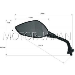 TUNING LUSTRA LUSTERKA UNIWERSALNE CZARNY MAT M10 10MM