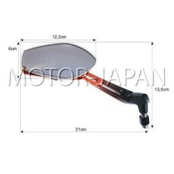 LUSTRA LUSTERKA UNIWERSALNE M10 10MM BLACK-ORANGE