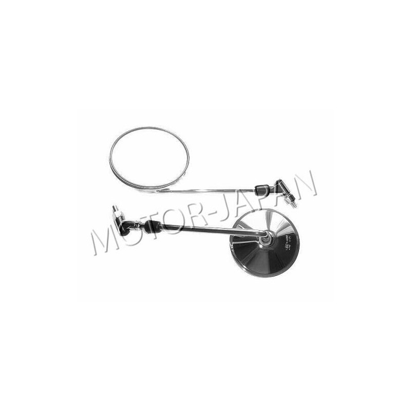 LUSTRA LUSTERKA UNIWERSALNE CHROM M10 10MM CHOPPER DRAG CRUISER KLASYK HOMOLOGACJA E9