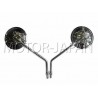 LUSTRA LUSTERKA UNIWERSALNE CHROM M10 10MM CHOPPER DRAG CRUISER KLASYK
