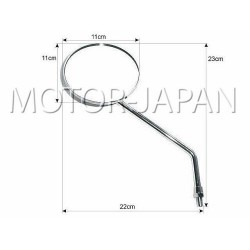 LUSTRA LUSTERKA UNIWERSALNE CHROM M10 10MM CHOPPER DRAG CRUISER KLASYK