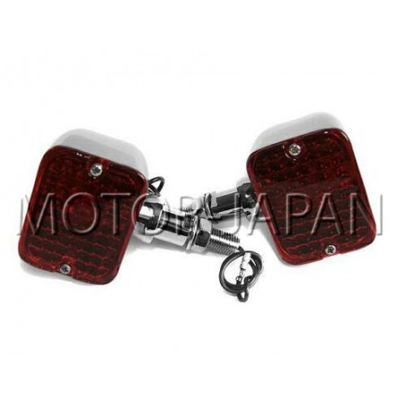 MINI TYLNE LAMPY LAMPA TYL UNIWERSALNE CHROM METAL