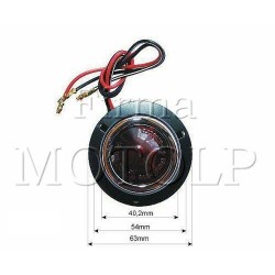 TYLNA LAMPA TYL UNIWERSALNA CZARNA Z PODSTAWA HOMOLOGACJA E4