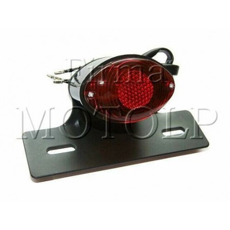 TYLNA LAMPA TYL CZERWONA Z PODSTAWA TABLICY CZARNA