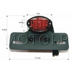 TYLNA LAMPA TYL LED Z PODSTAWA TABLICY CZARNA