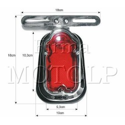 TYLNA LAMPA TYL METALOWA MOCOWANIE TABLICY CHROM