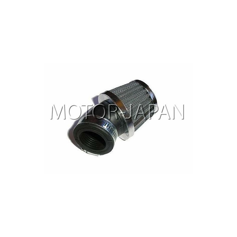 TUNING CHROM CHROMOWANY FILTR STOŻKOWY 38MM 38 MM 38-MM ŁAMANY 45 STOPNI