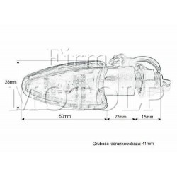 MIGACZE KIERUNKOWSKAZY LED GUMOWE MOCOWANIE HOMOLOGACJA E11