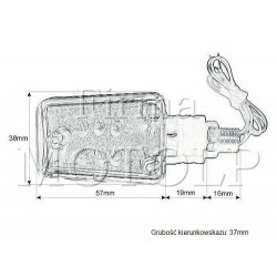 MIGACZE KIERUNKOWSKAZY LED GUMOWE MOCOWANIE CZARNE