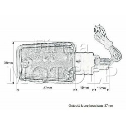 MIGACZE KIERUNKOWSKAZY LED GUMOWE MOCOWANIE CARBON
