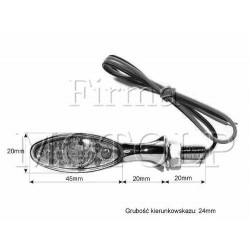 MIGACZE KIERUNKOWSKAZY KIERUNKI CHROM LED HOMOLOGACJA E11