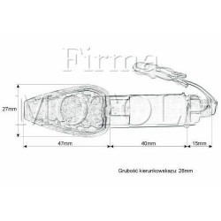 MIGACZE KIERUNKOWSKAZY KIERUNKI CZARNE LED HOMOLOGACJA E11