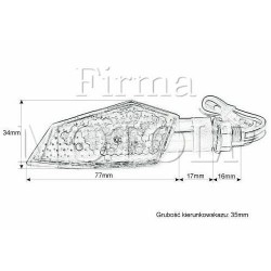 MIGACZE KIERUNKOWSKAZY LED CZARNE HOMOLOGACJA E11