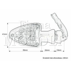 MIGACZE KIERUNKOWSKAZY LED CZARNE METAL HOMOLOGACJA E11