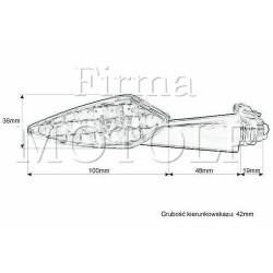 MIGACZE KIERUNKOWSKAZY KIERUNKI CZARNE LED HOMOLOGACJA E11
