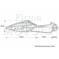 MIGACZE KIERUNKOWSKAZY CIEMNY CARBON LED HOMOLOGACJA E11
