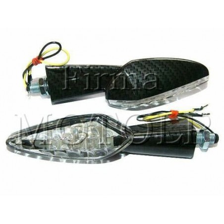 MIGACZE KIERUNKOWSKAZY CIEMNY CARBON LED HOMOLOGACJA E11