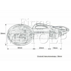MIGACZE KIERUNKOWSKAZY CZARNE UNIWERSALNE HOMOLOGACJA E11
