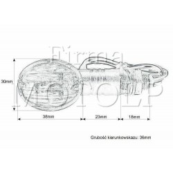 MIGACZE KIERUNKOWSKAZY CARBON UNIWERSALNE HOMOLOGACJA E11