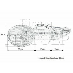 MIGACZE KIERUNKOWSKAZY CIEMNY CARBON UNIWERSALNE HOMOLOGACJA E11