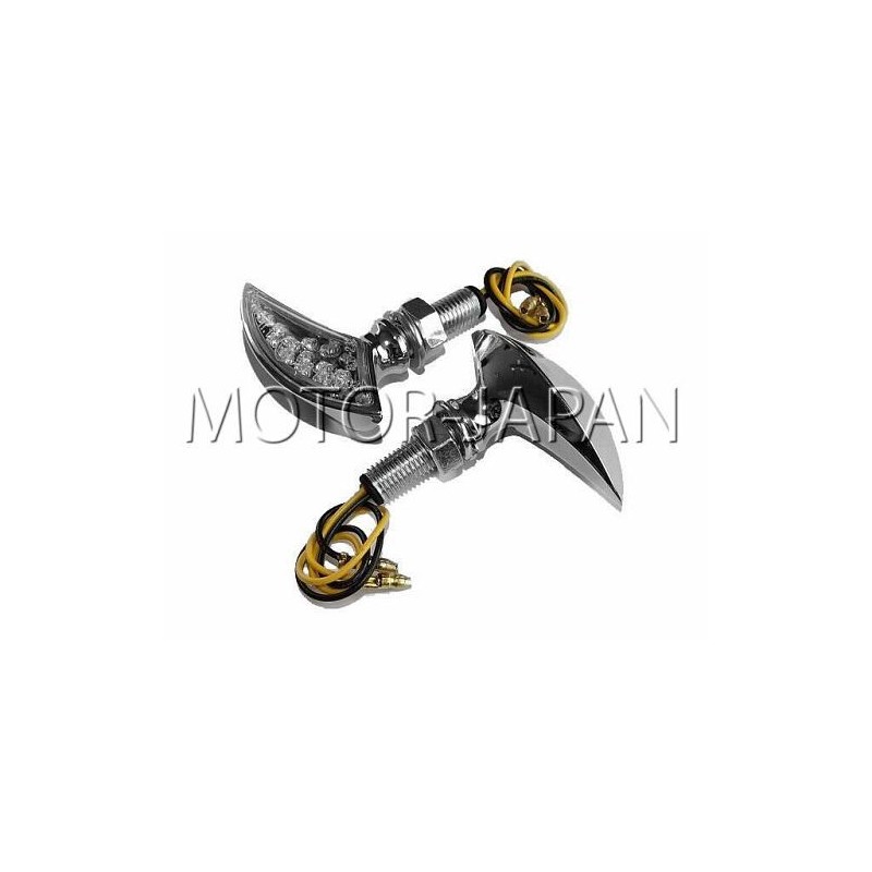 KIERUNKOWSKAZY MIGACZE LED CHROM METALOWE HOMOLOGACJA