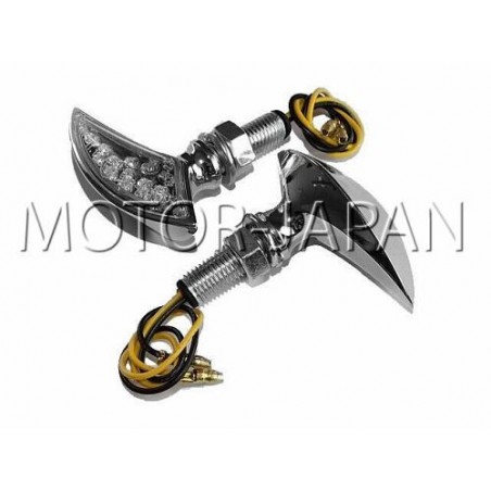 KIERUNKOWSKAZY MIGACZE LED CHROM METALOWE HOMOLOGACJA