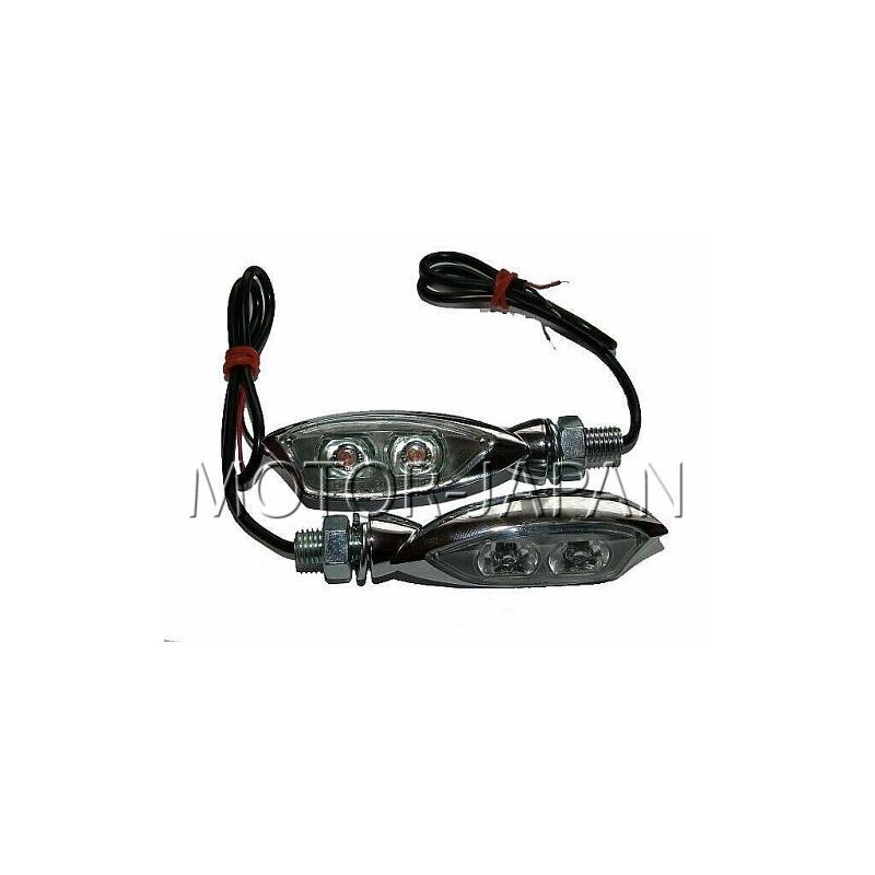 UNIWERSALNE KIERUNKOWSKAZY MIGACZE CHROMOWANE METALOWE HOMOLOGACJA E9