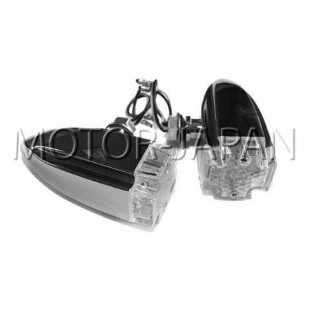 KIERUNKOWSKAZY MIGACZE KIERUNKI CHROMOWANE METALOWE LED HOMOLOGACJA E11