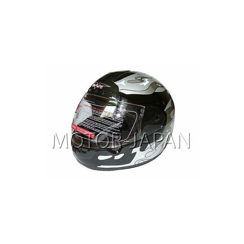 KASK INTEGRALNY PELNY CAN CZARNO-SZARY 603-BLACK/U