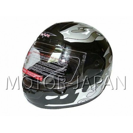 KASK INTEGRALNY PELNY CAN CZARNO-SZARY 603-BLACK/U