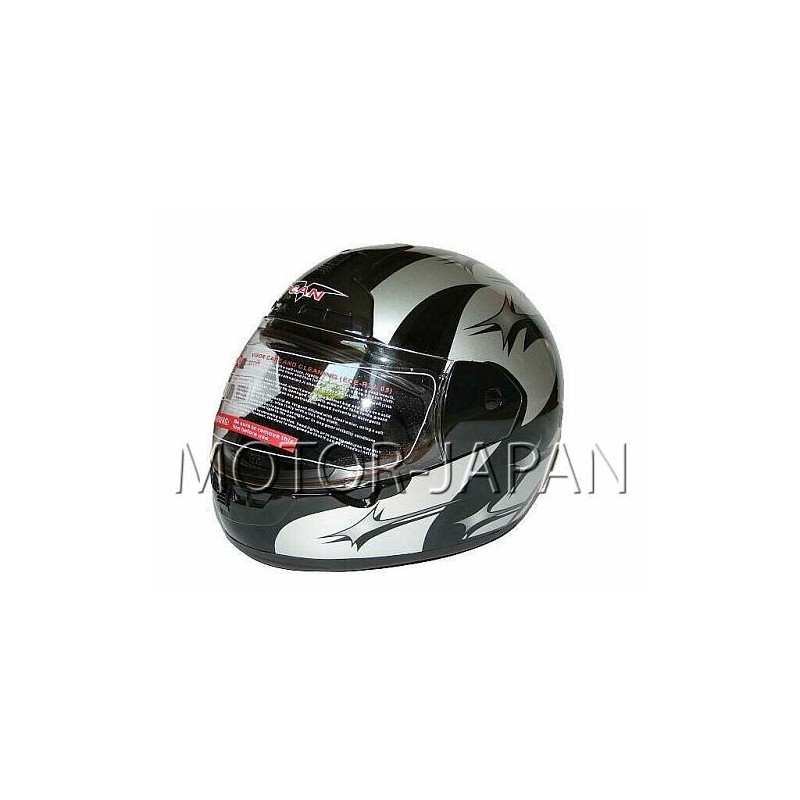 KASK INTEGRALNY PELNY CAN CZARNO-SZARY 603-BLACK/V