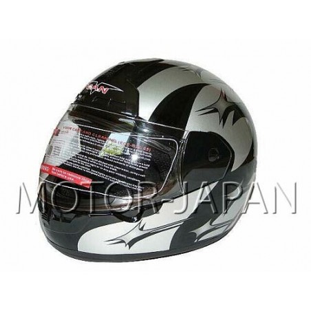 KASK INTEGRALNY PELNY CAN CZARNO-SZARY 603-BLACK/V