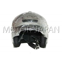 KASK POLOTWARTY CZARNY SKUTER CHOPPER 803 SILVER