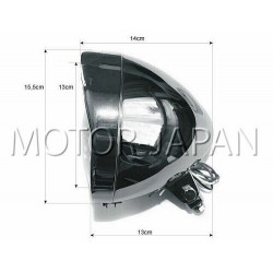 REFLEKTOR LIGHTBAR LAMPA PRZOD 5,5 CALA CHROM HOMOLOGACJA E9