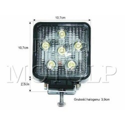 REFLEKTORY LIGHTBARY HALOGENY PRZOD LED 6 DIOD 12V
