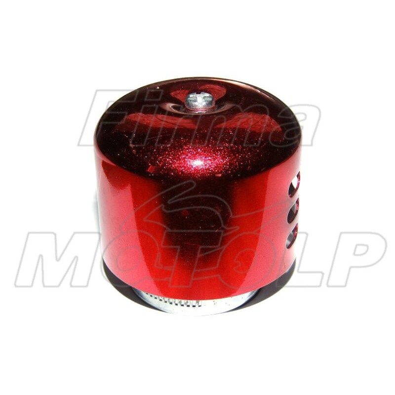 TUNING CZERWONY FILTR STOŻKOWY 28MM 28 MM 28-MM M1 METALOWA NAKŁADKA