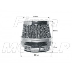 TUNING CHROM CHROMOWANY FILTR STOŻKOWY 28MM 28 MM 28-MM S1